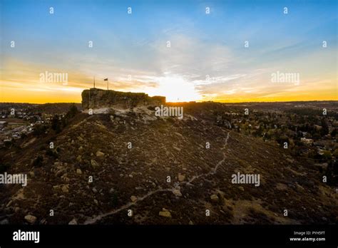 Beautiful fall sunrise over The Rock Park in Castle Rock, Colorado Stock Photo - Alamy