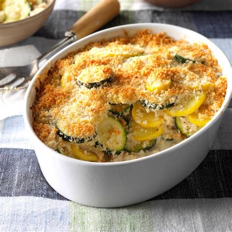 Yellow Squash and Zucchini Gratin Recipe | Taste of Home