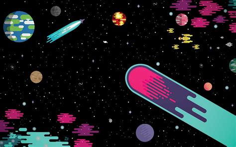 2k Wallpaper Space Cartoon Background - IMAGESEE