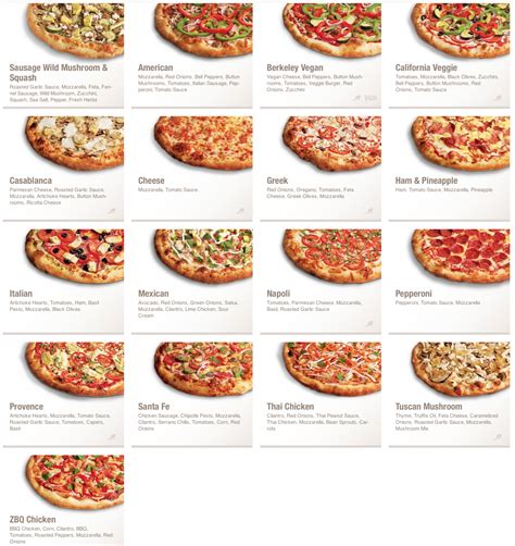 ZPizza Menu | OC Restaurant Guides