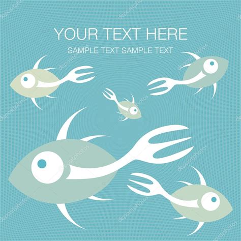 Fork tailed fish design with text space Stock Illustration by ©aquasip ...