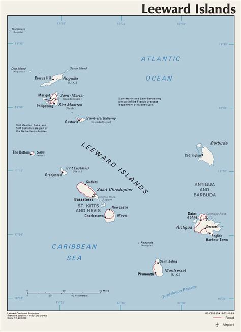 Leeward Islands Map • Mapsof.net