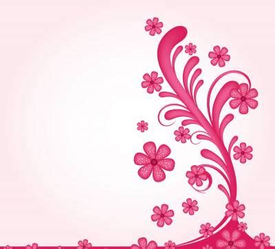 Floral Pink Decoration Background For PowerPoint, Google Slide Templates - PPT Backgrounds