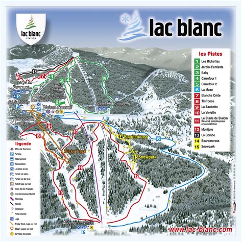 Le Lac Blanc Trail Map | OnTheSnow