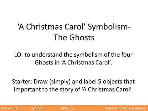 A Christmas Carol- Symbolism in the Novella | Teaching Resources