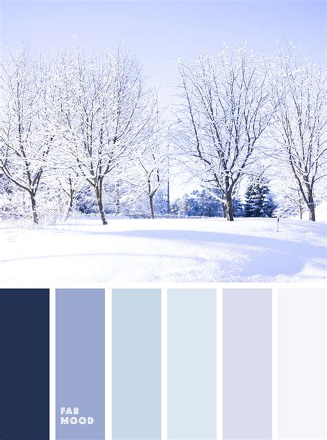 Lavender and blue winter color palette