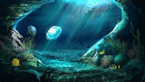 ArtStation - Underwater cave, Kirill Khrol | Underwater caves, Underwater, My pictures