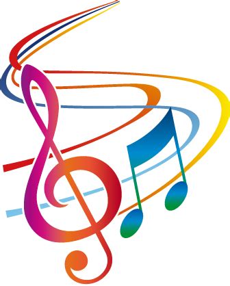 Colourful Musical Notes Wall Sticker - TenStickers