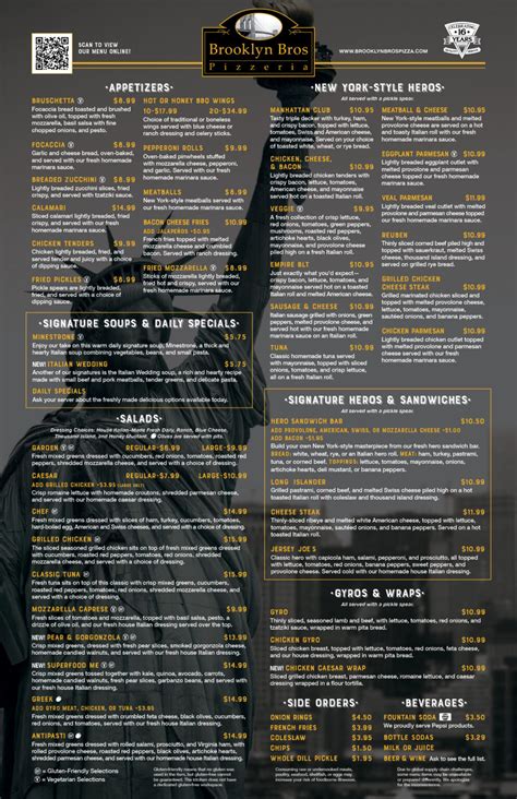 Menu - Brooklyn Brothers Pizza