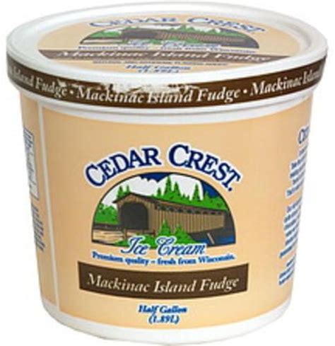 Cedar Crest Mackinaw Island Fudge Ice Cream - 0.5 gl, Nutrition Information | Innit