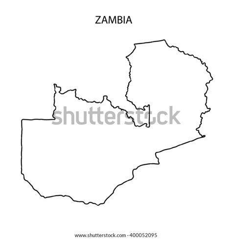 Zambia Map Outline Stock Illustration 400052095