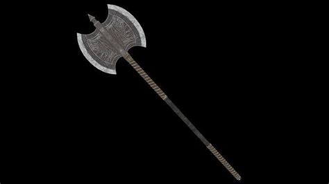 3D model Fantasy Old Two Handed Axe VR / AR / low-poly | CGTrader