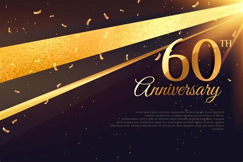 60th anniversary celebration card template - Download Free Vector Art ...