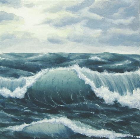 Resultado de imagen de acrylic ocean paintings Ocean Waves Painting, Wave Painting, Ocean ...