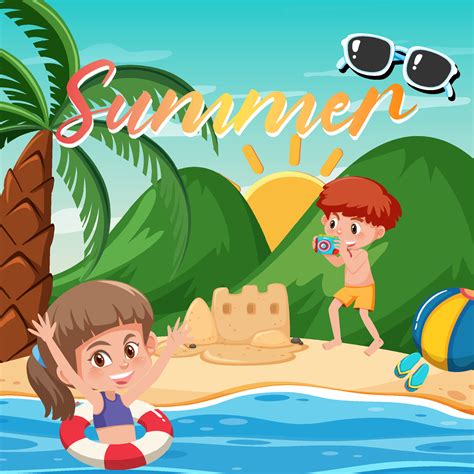 Summer Season Typographic Poster 4759016 Vector Art at Vecteezy