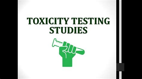 Toxicity Testing studies/ methods (Toxicology) ☢ - YouTube