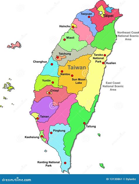 Taiwan Map Cartoon Vector | CartoonDealer.com #13130861