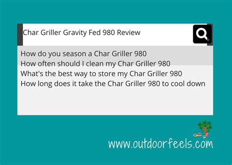 Char Griller Gravity Fed 980 Review: Worth It? July (2024) - Outdoor Feels