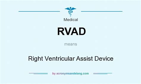 RVAD - Right Ventricular Assist Device in Medical by AcronymsAndSlang.com