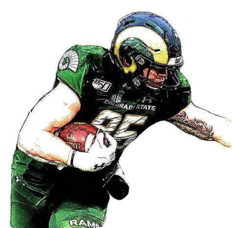 Trey McBride Colorado State TE | Football illustration, Ncaa college ...