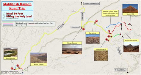 Makhtesh Ramon - A Road Trip combined with short Hikes