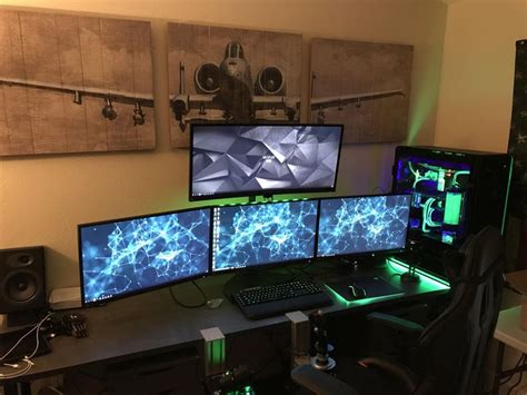 DCS/Prepar3D Battle Station 3 4K Acer XB271HK 1 Acer X34 WSGF Monitor Stand | Battlestation ...