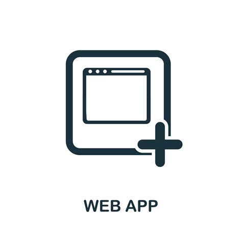 Web App icon from mobile app development collection. Simple line Web App icon for templates, web ...