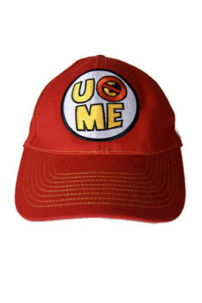 WWE Authentic John Cena U Can't See Me Red Baseball Cap Hat - for sale ...