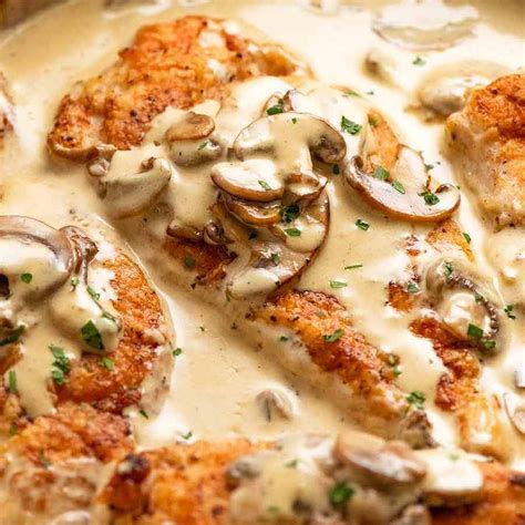 Chicken Breast in Creamy Mushroom Sauce | RecipeTin Eats