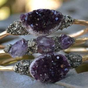 Amethsyt Jewelry, Amethyst Birthstone Jewelry, Amethsyt Cuff Bracelet ...