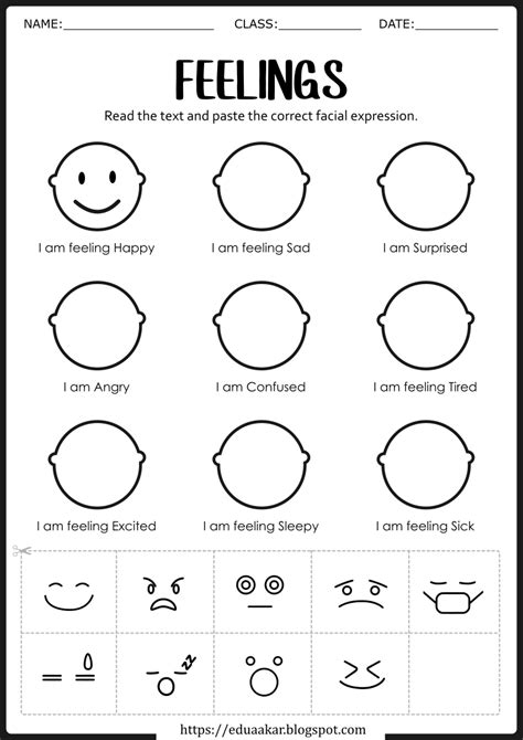 Feelings and Emotions Worksheets for Kids | Emotions preschool ...