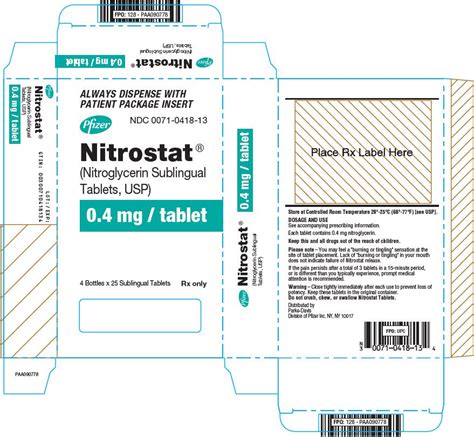 Nitrostat - FDA prescribing information, side effects and uses