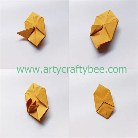 3D Origami Pumpkin Paper Craft Easy - Arty Crafty Bee