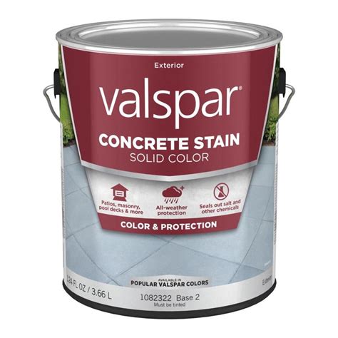 Valspar Valspar Solid Color Concrete Stain Base # 2 Voc (Actual Net Contents: 124-fl oz) at ...
