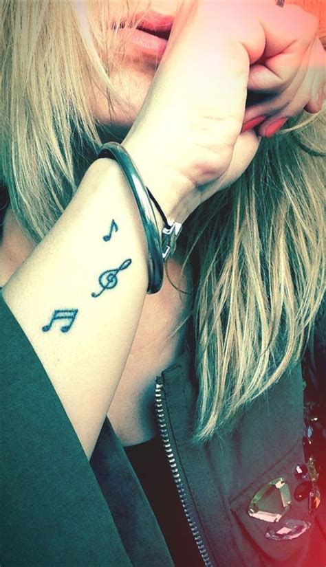 28+ Music Note Tattoos On Wrist - CathinaHali