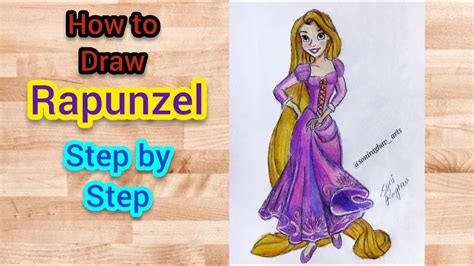 How to Draw RAPUNZEL from Tangled | Easy Step-by-Step for Beginners - YouTube