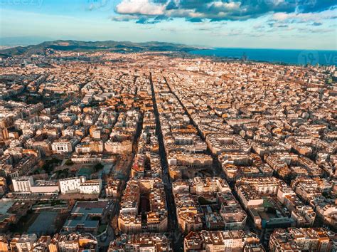 Barcelona street aerial view with beautiful patterns in Spain. 19829036 Stock Photo at Vecteezy