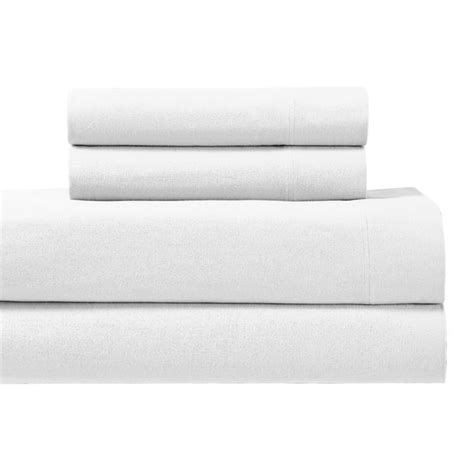 170GSM Heavyweight 100% Cotton King Size Flannel Sheet Sets Ultra Soft & Warm -White - Walmart ...