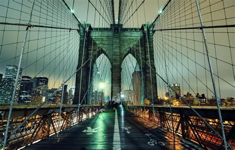 Wallpaper night, lights, new York, Night, New York City, nyc, Brooklyn ...