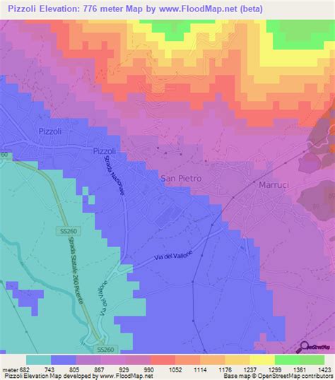 Elevation of Pizzoli,Italy Elevation Map, Topography, Contour