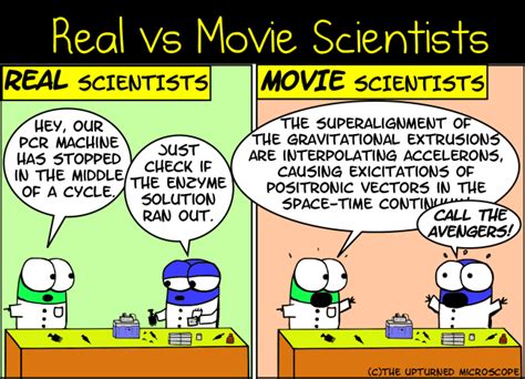 Real vs Movie Scientists | Science jokes, Scientist, Biology humor