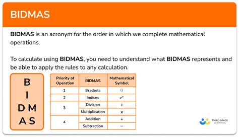 BIDMAS - GCSE Maths - Steps, Examples & Worksheet