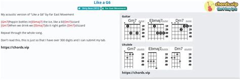 Chord: Like a G6 - tab, song lyric, sheet, guitar, ukulele | chords.vip