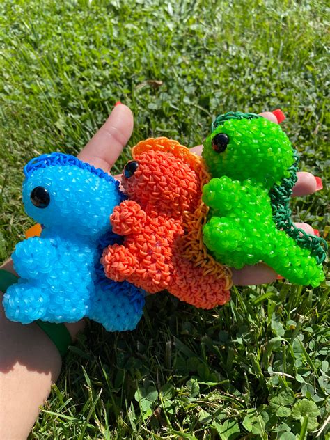 Loomigurumi Dinosaur Rainbow Loom Animal - Etsy Canada