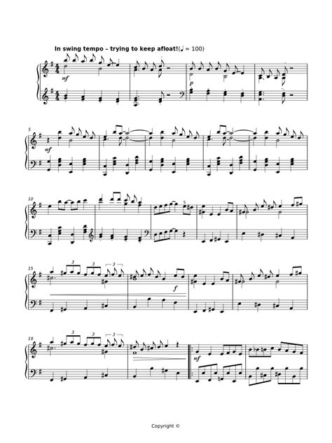 Messing About In A Boat Sheet music for Piano: Music Notes