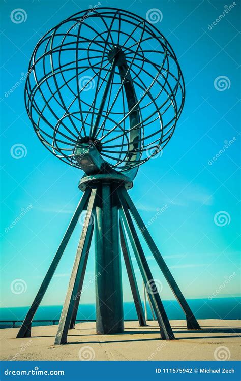 Nordkapp Globe Monument at North Cape Norway Stock Photo - Image of county, cloud: 111575942