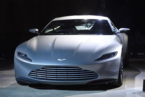 Live shots of the Aston Martin DB10 from ",,Spectre",,