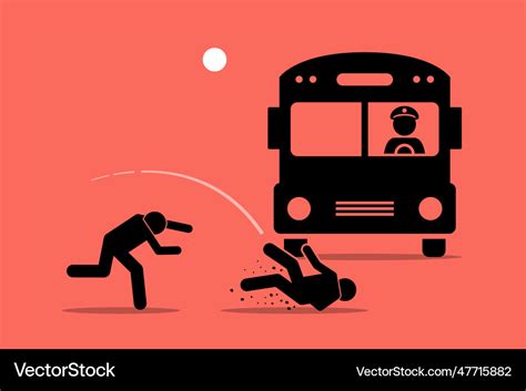 Throw someone under the bus clip art depicts Vector Image