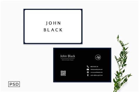 Free Black & White Business Card Template