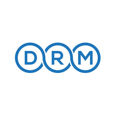 DRM letter logo design on black background.DRM creative initials letter logo concept.DRM vector ...